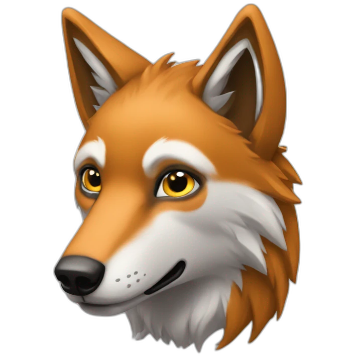 Loup sur renard emoji