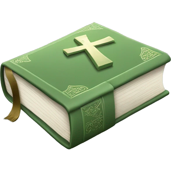 Sage green holy Bible  emoji