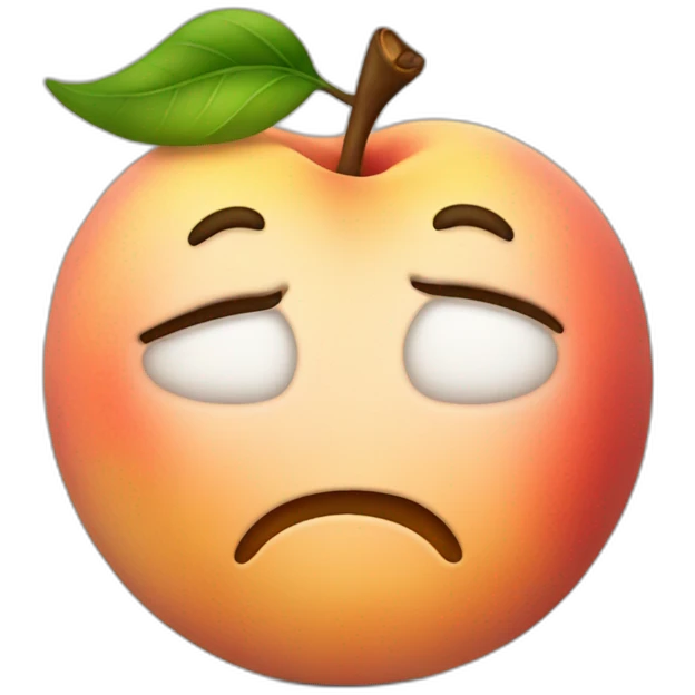 peach, crying emoji