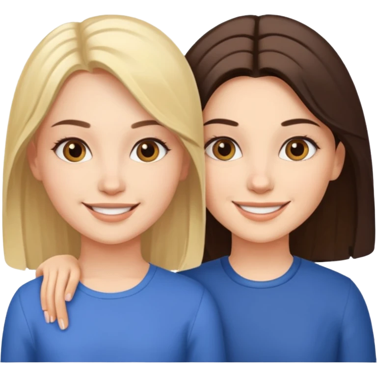 two sisters – Sonya and Taya (there is a general similarity, but they look different) emoji