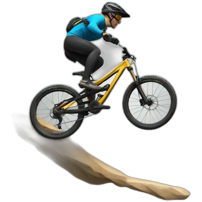 Mountain bike jump emoji
