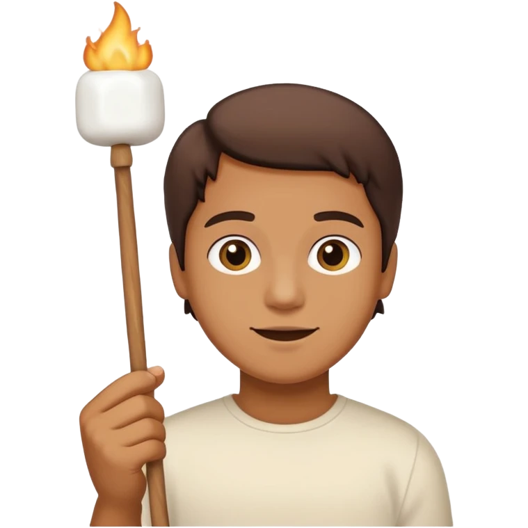 camping marshmallow stick emoji