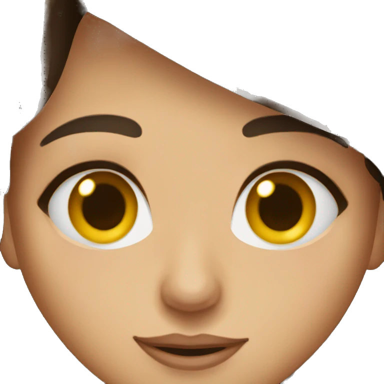Brown-eyed brunette emoji