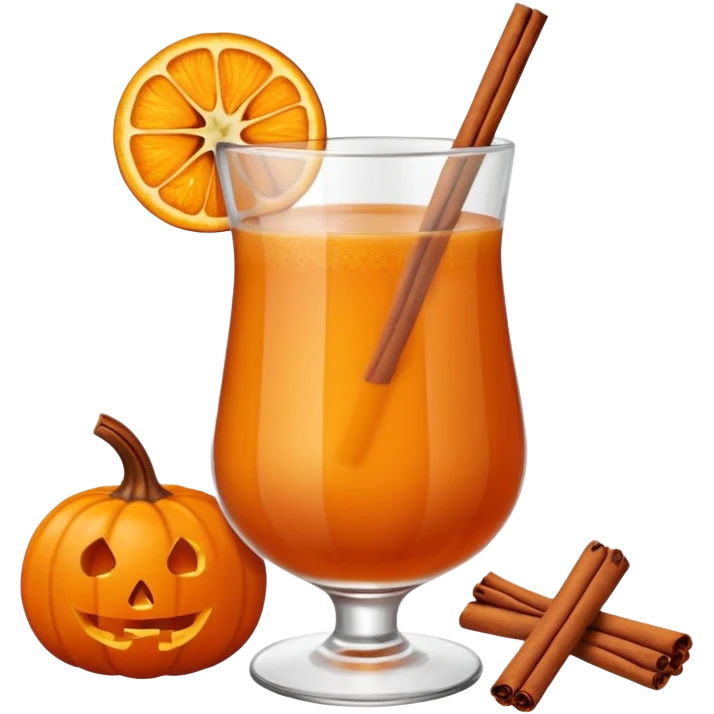 Pumpkin spice cocktail emoji