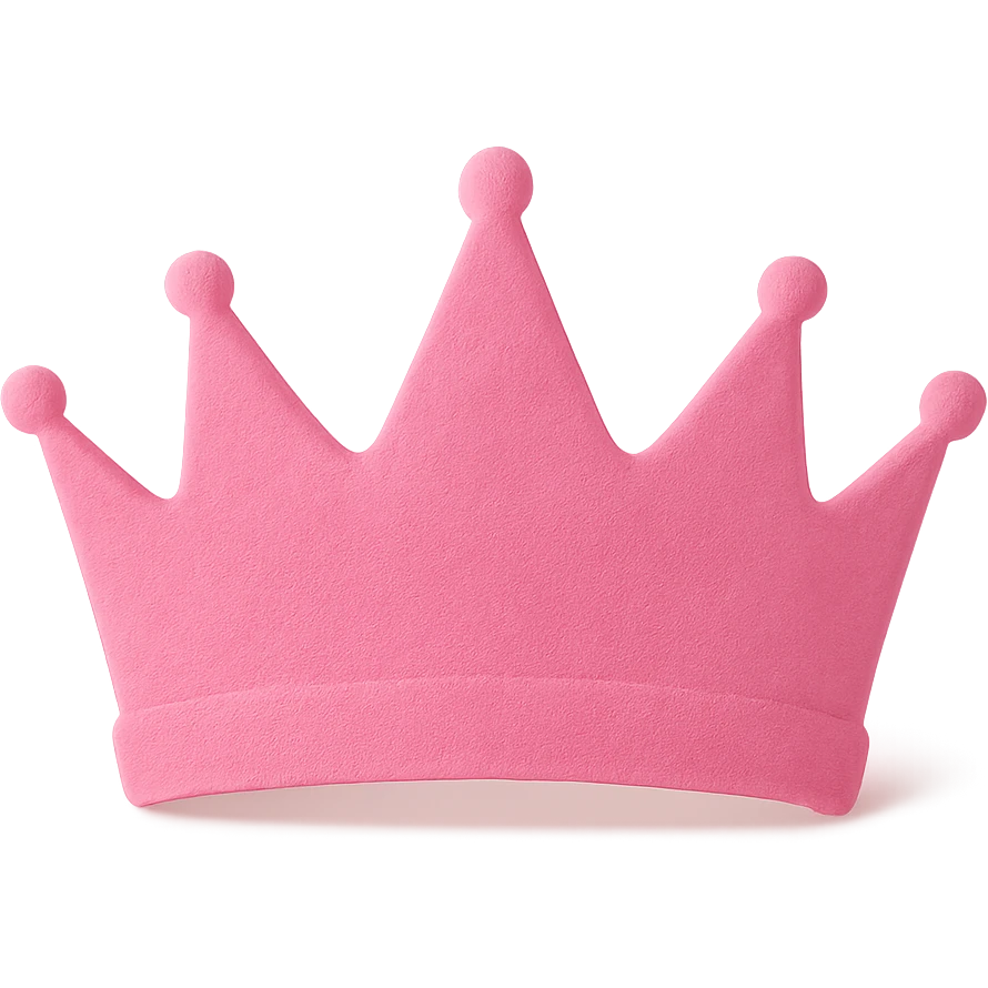 pink crown remove background emoji