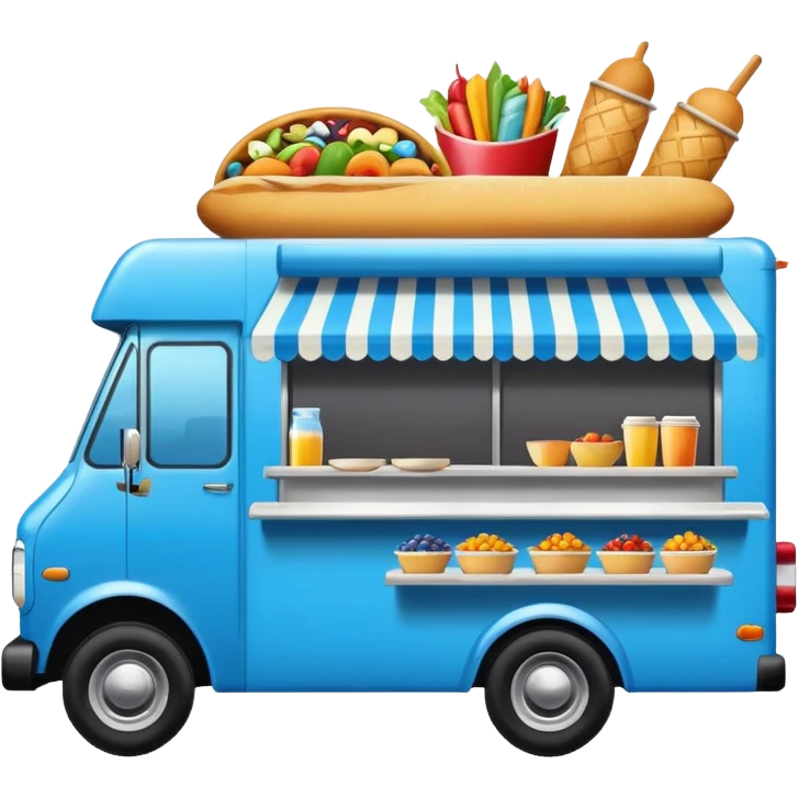 Festival Food Truck blue emoji