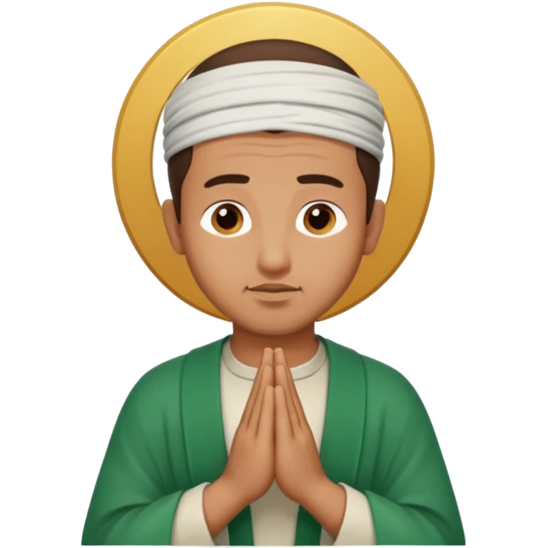 an Algerian man praying,  emoji
