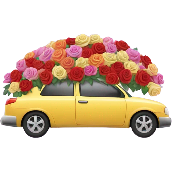 biegie  car in the trunk many roses emoji