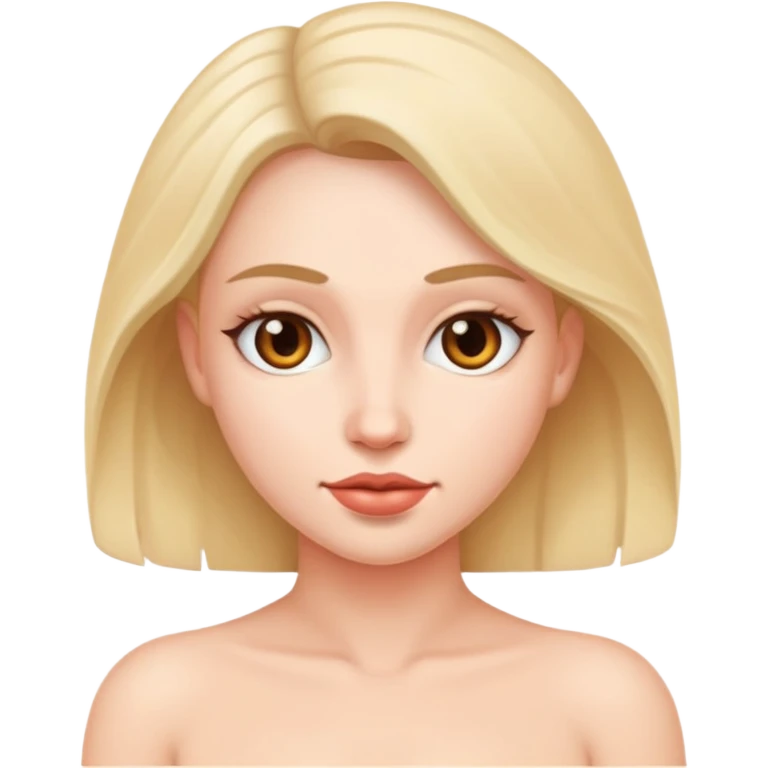 a completely naked woman without underwear emoji