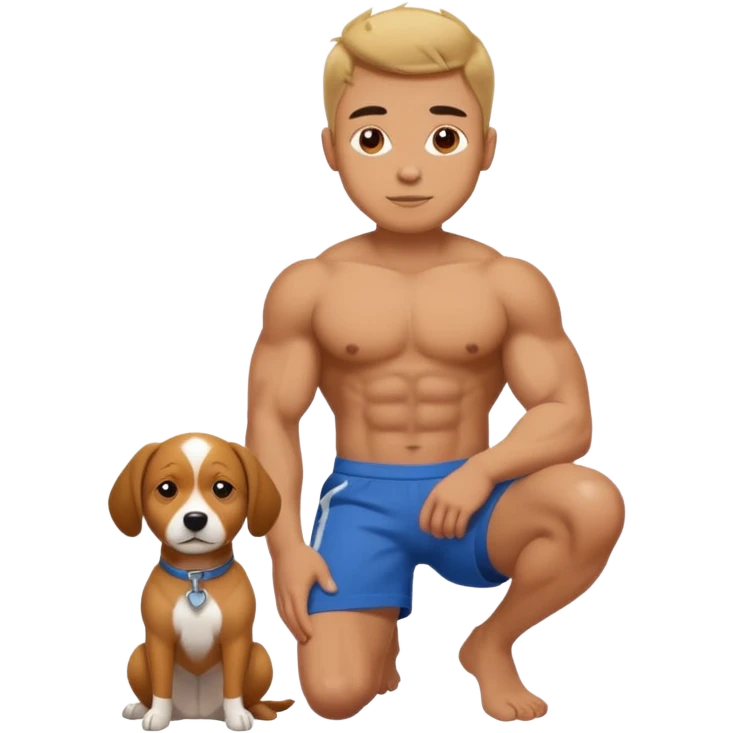 Small muscler whit dog emoji