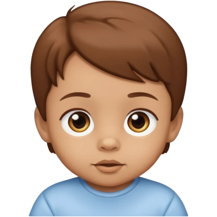 Light skin baby brown hair emoji