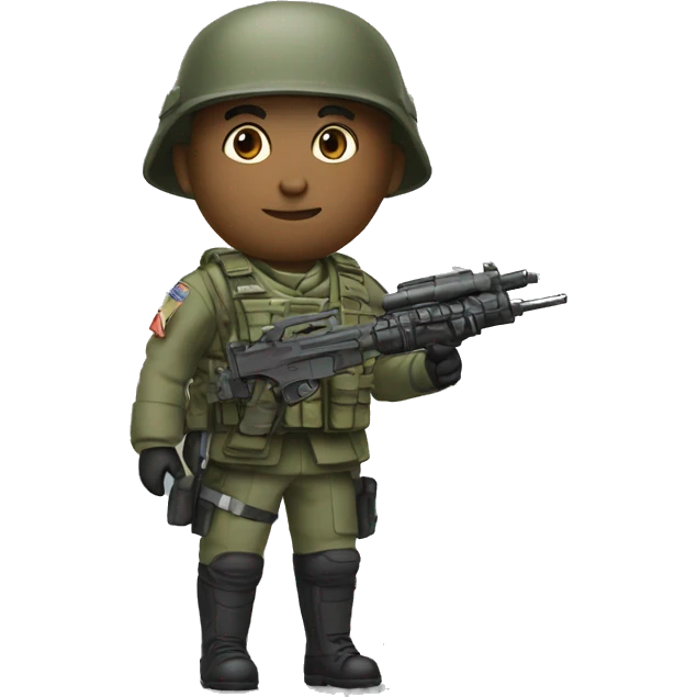 Army commander with a gun￼ emoji
