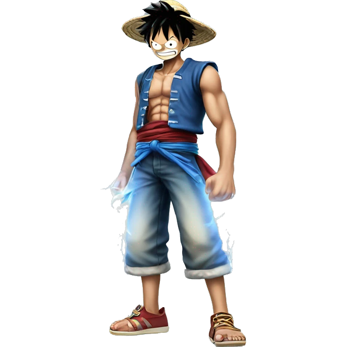 Luffy gear 5 with lightning  emoji