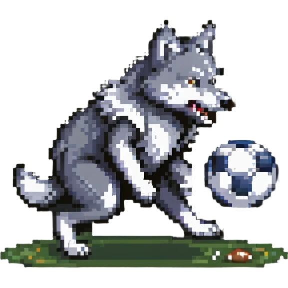 wolf playing football emoji