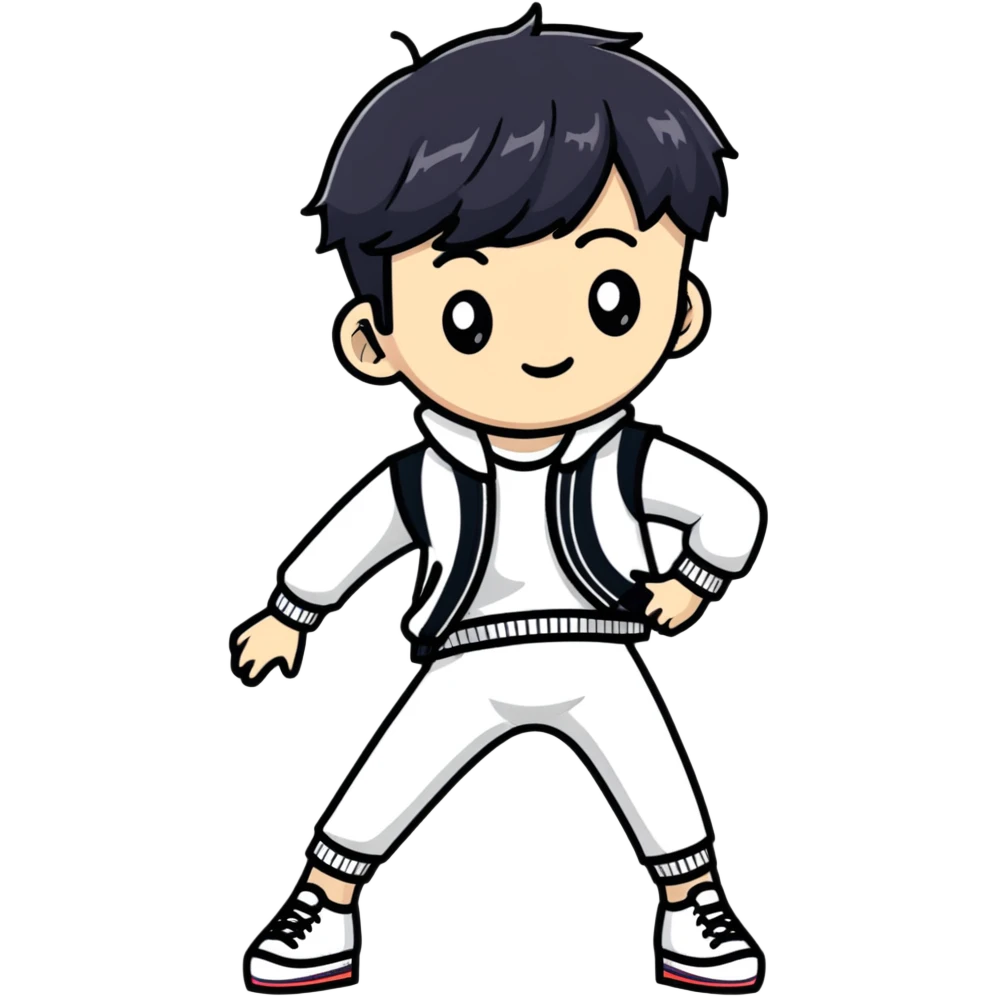 Lee Know from Stray Kids, K-pop dancer emoji