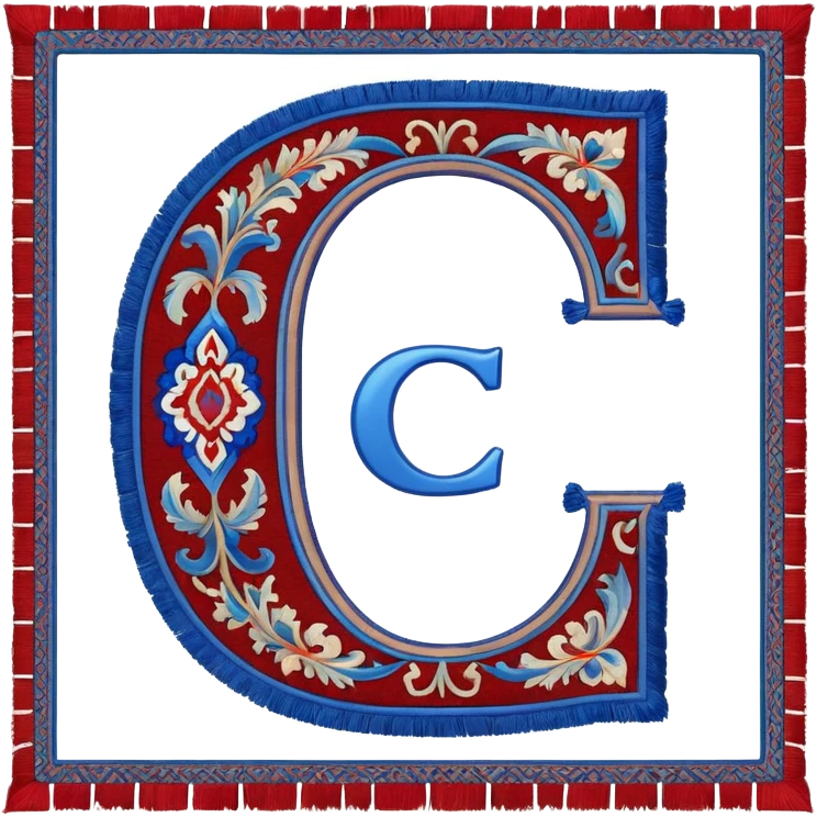  letter c made out of persian carpet texture emoji