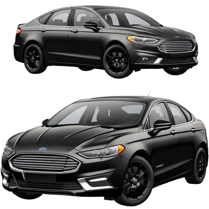 black colored 2025 Ford fusion with black rims emoji
