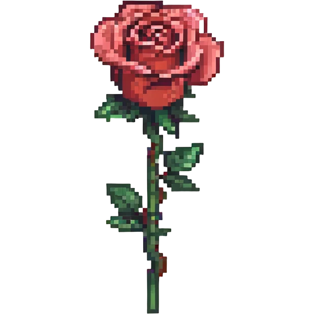 a rose emoji