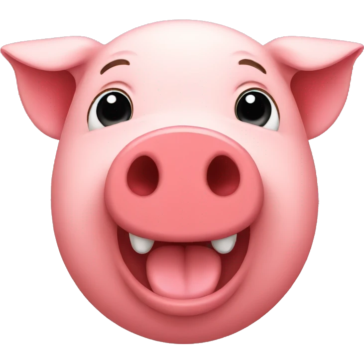 Red pig face emoji