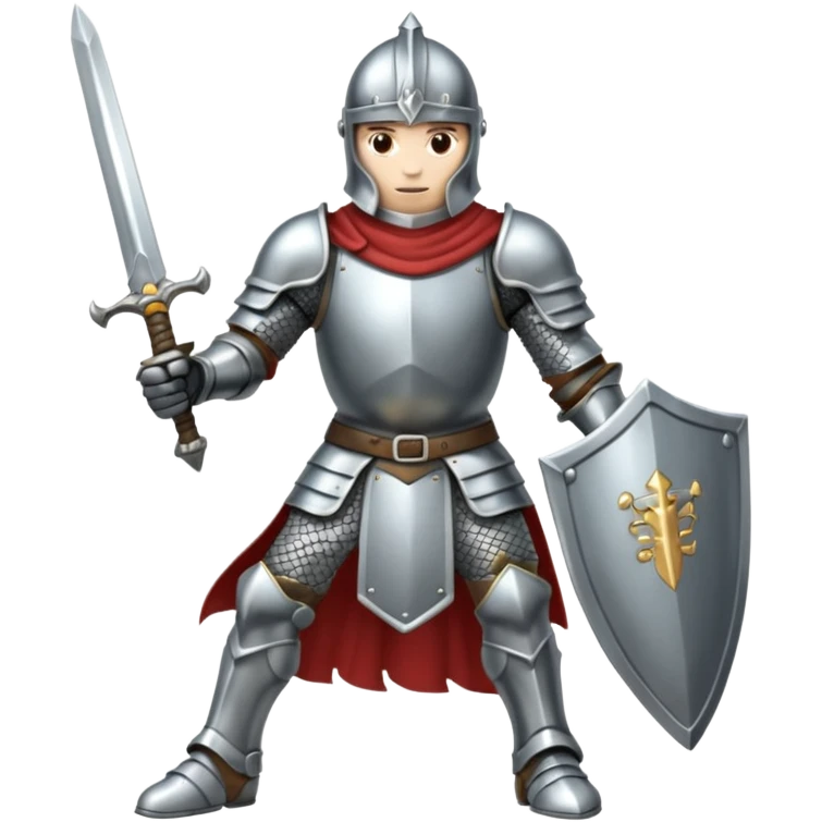Armored knight with shining sword emoji