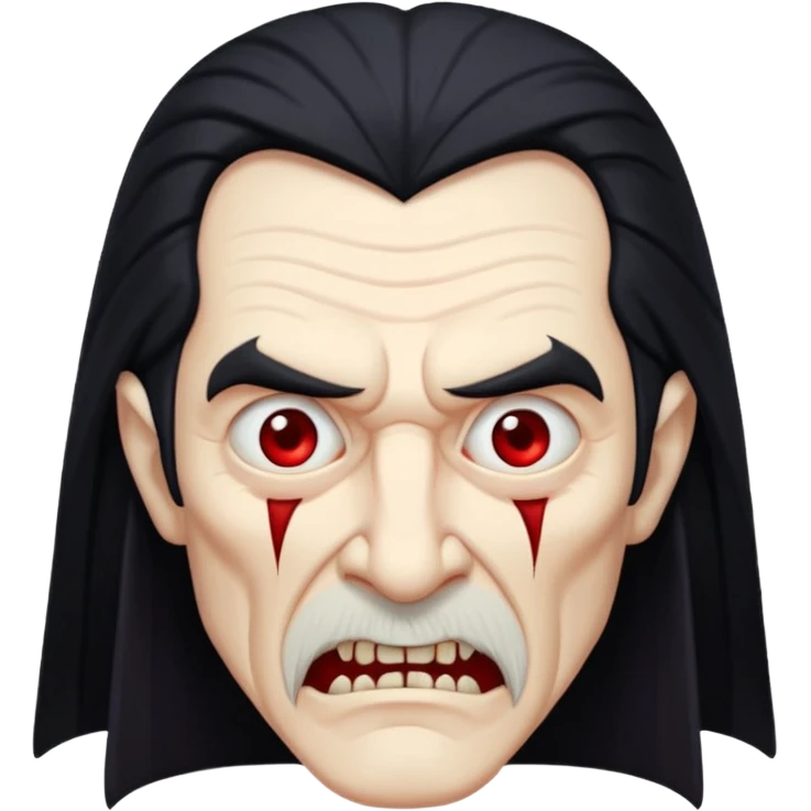sad face vampire old man long hair
 emoji