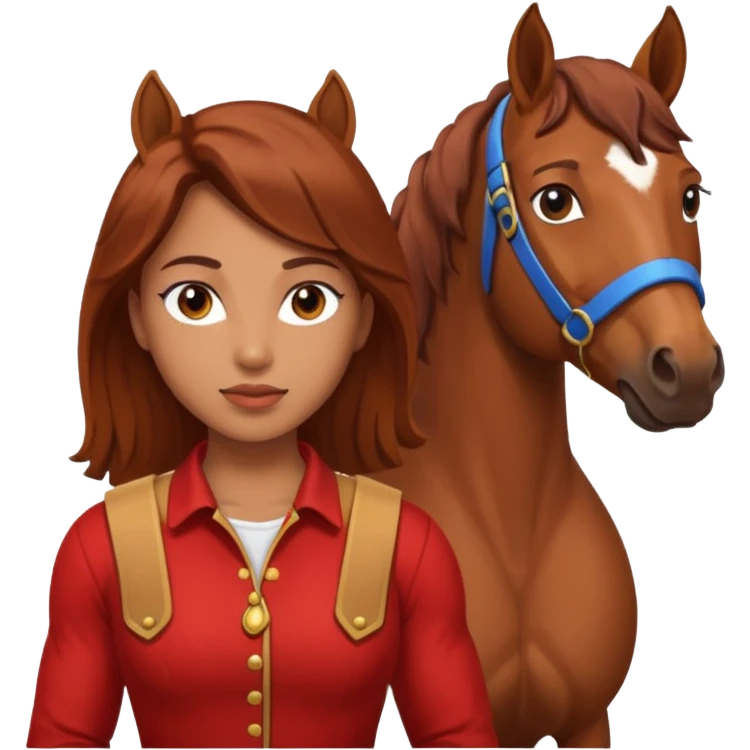 Horse and mixed girl  emoji