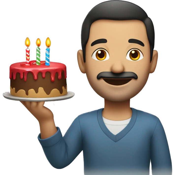 Turkish man celebrating his birthday  emoji