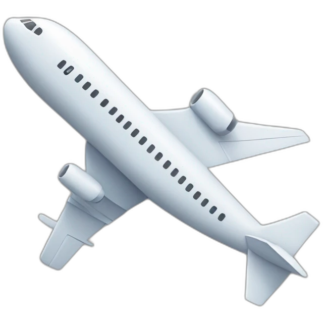plane with white stroke. And natural shadow emoji