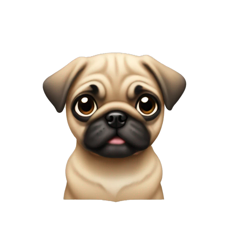 Fawn pug puppy emoji