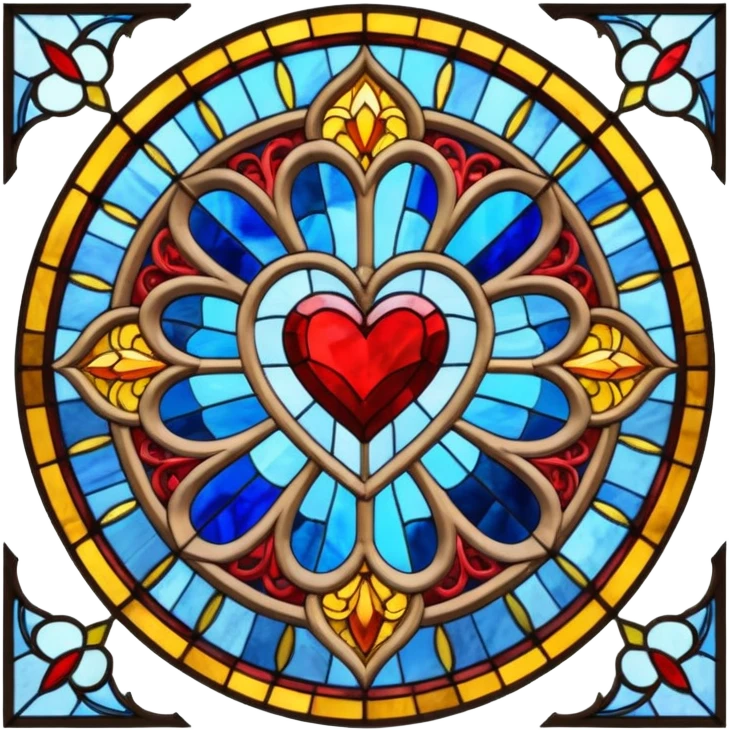 heart with gothic cathedral window emoji