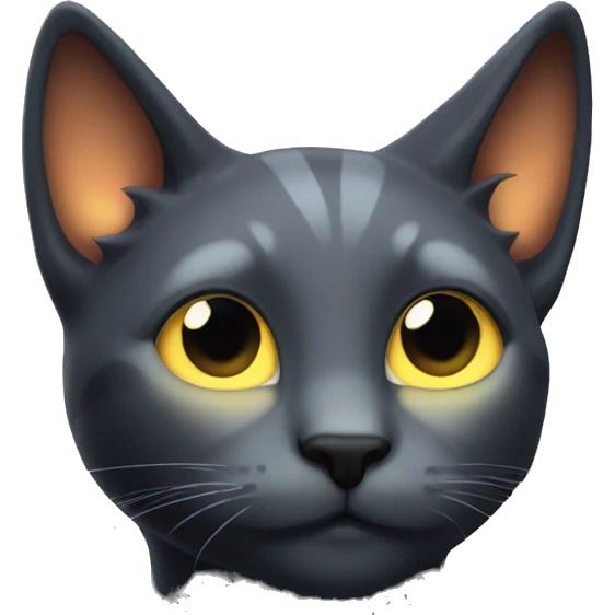 cat with glowing dark iridescent ears emoji