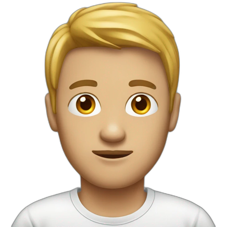 Man with t-shirt plastine emoji