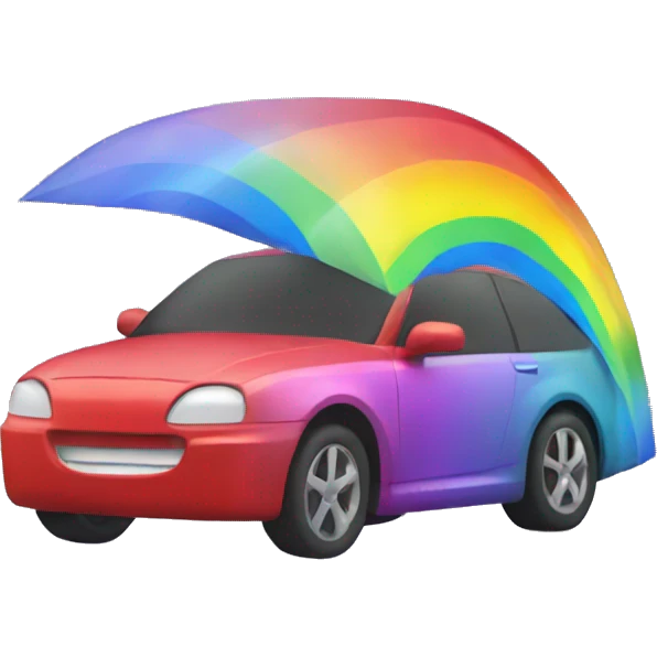Rainbow car emoji