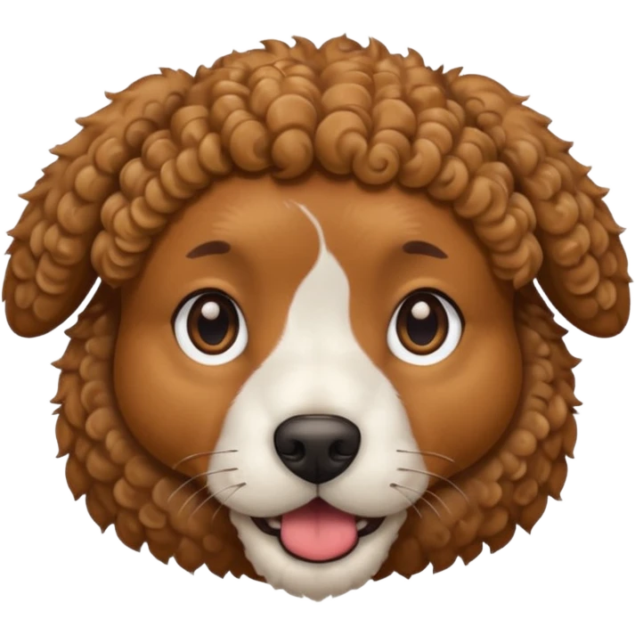 curly short hair dog  emoji