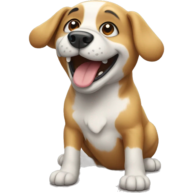 Dog happy emoji