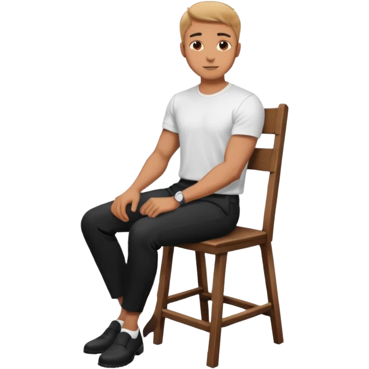 man on chair  style photosession emoji