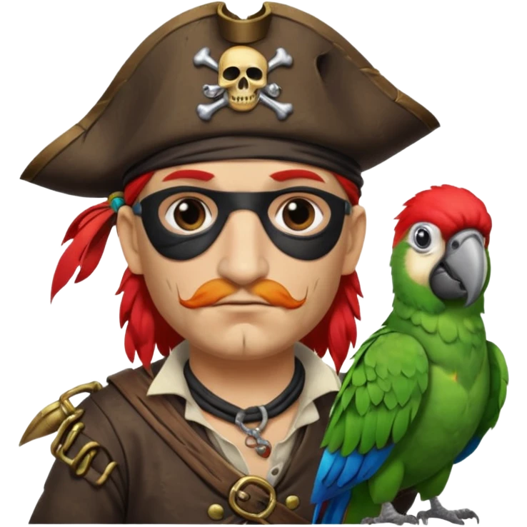pirate and parrot emoji