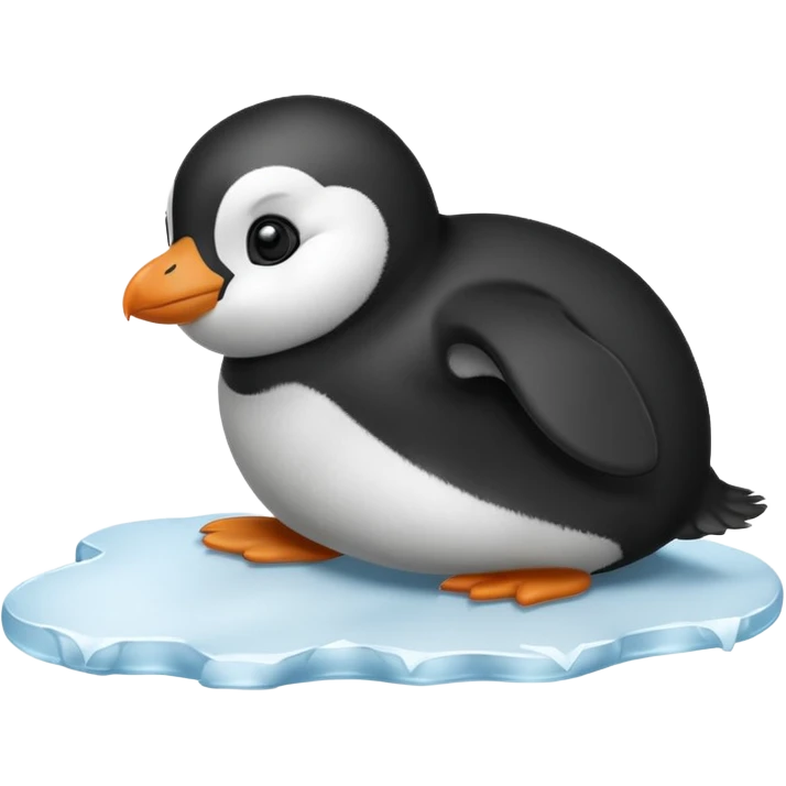 baby penguin sliding emoji