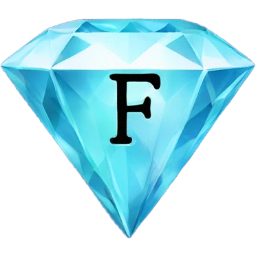 the letter F in the shape of a diamond and make it in the them of a casino diamond emoji