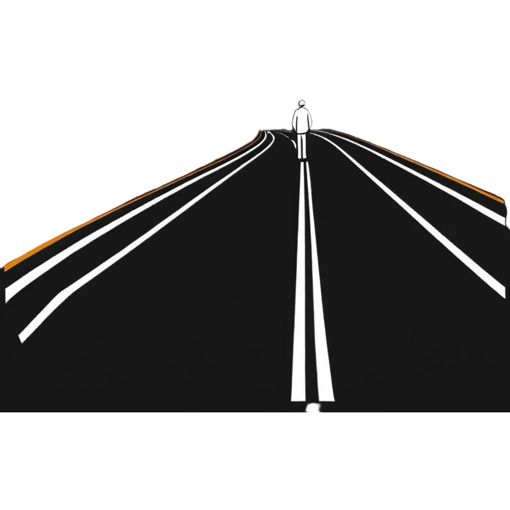 guy looking at road emoji
