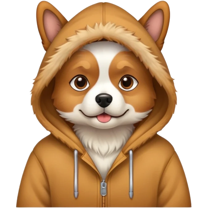  Dog wearing a hoodie emoji