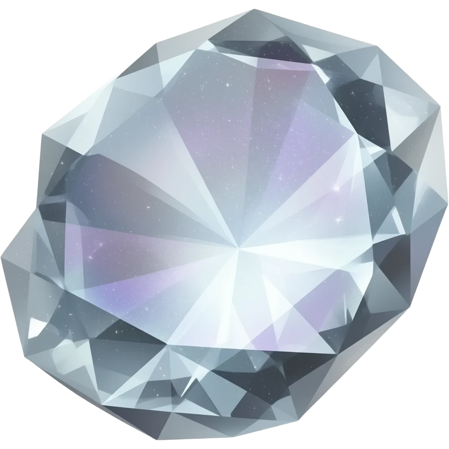 pretty silver iridescent nebula crystal emoji