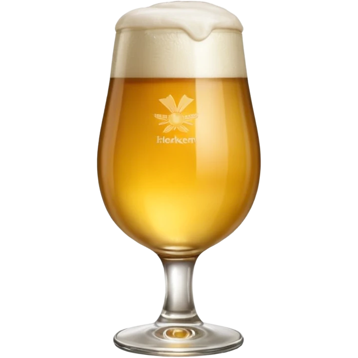 Bière heineken dans un verre  emoji