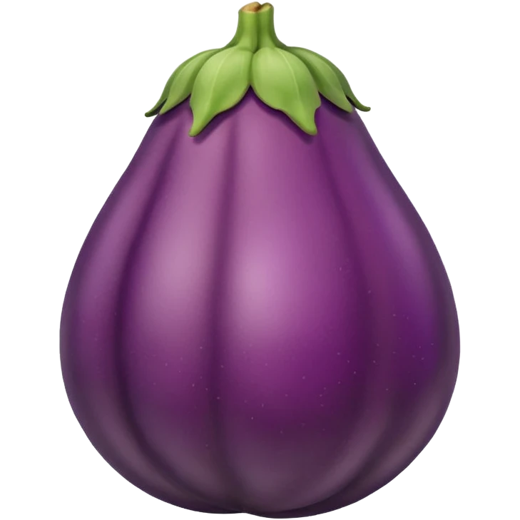 Eggplant in peach emoji