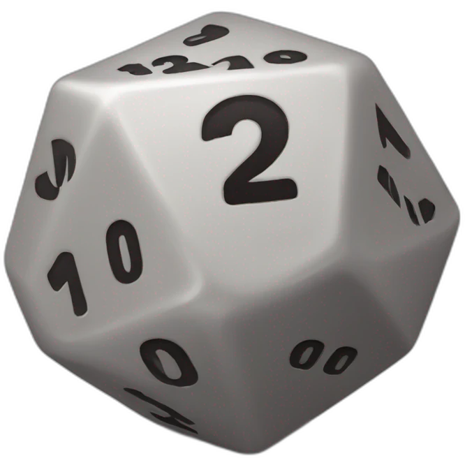 d10 die emoji