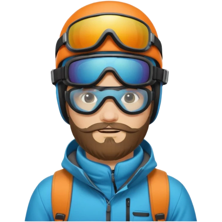 Snowboarder with goggles and beard























 emoji