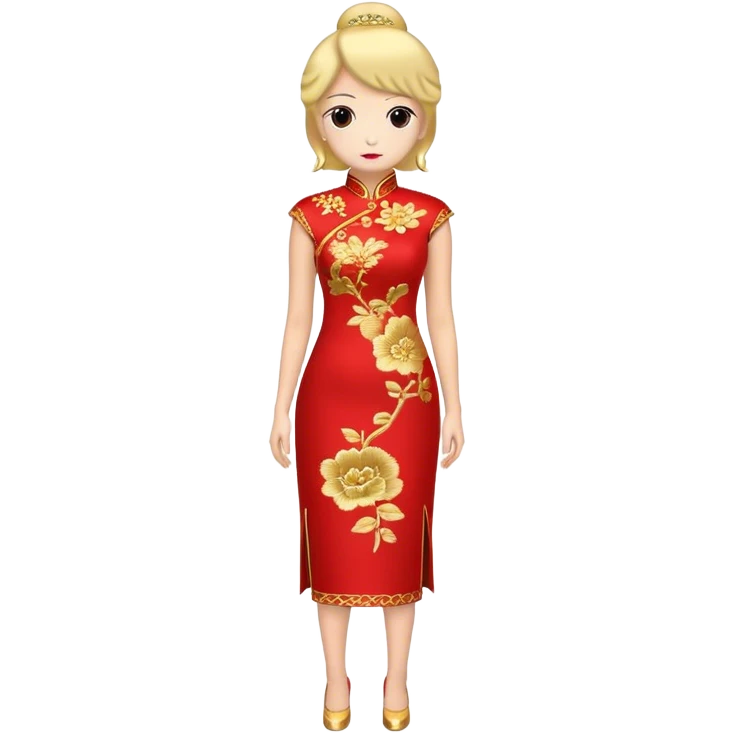 Trump wearing a cheongsam emoji
