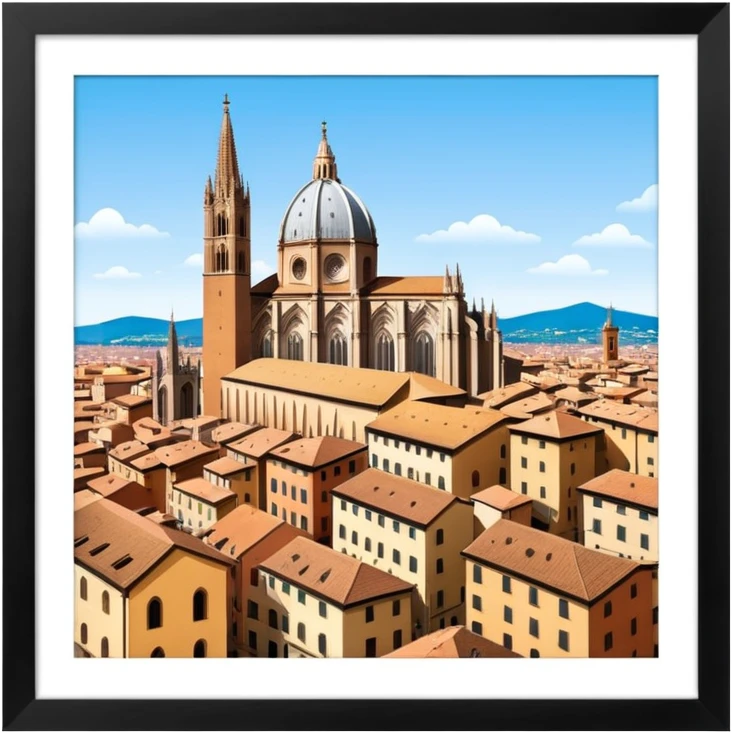 Bologna Italy duomo and city centre  emoji