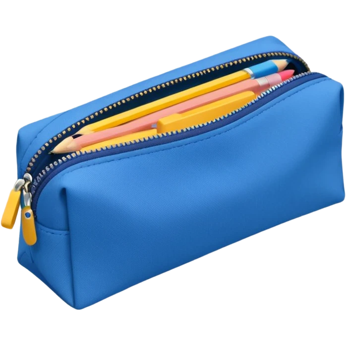 Pencil pouch with zipper emoji