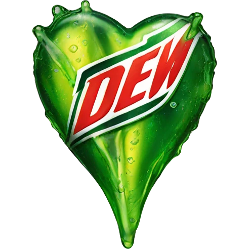 Mountain Dew heart  emoji